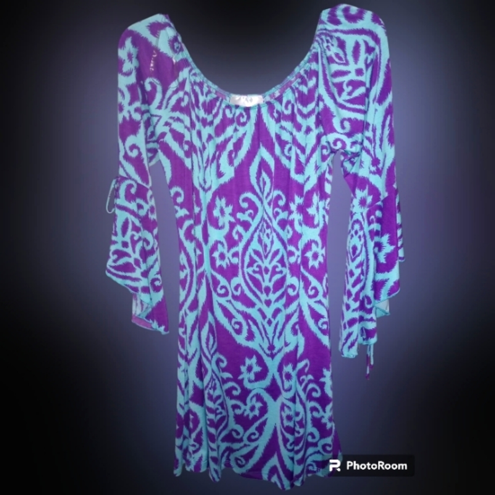 Turquoise & Purple Dress